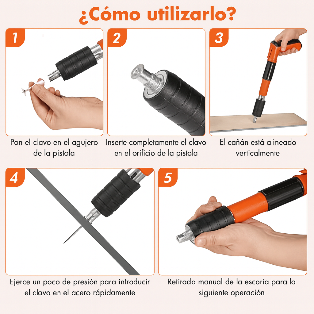 FixShot™ PRO – Pack 100 Clavos Fijación Instantánea