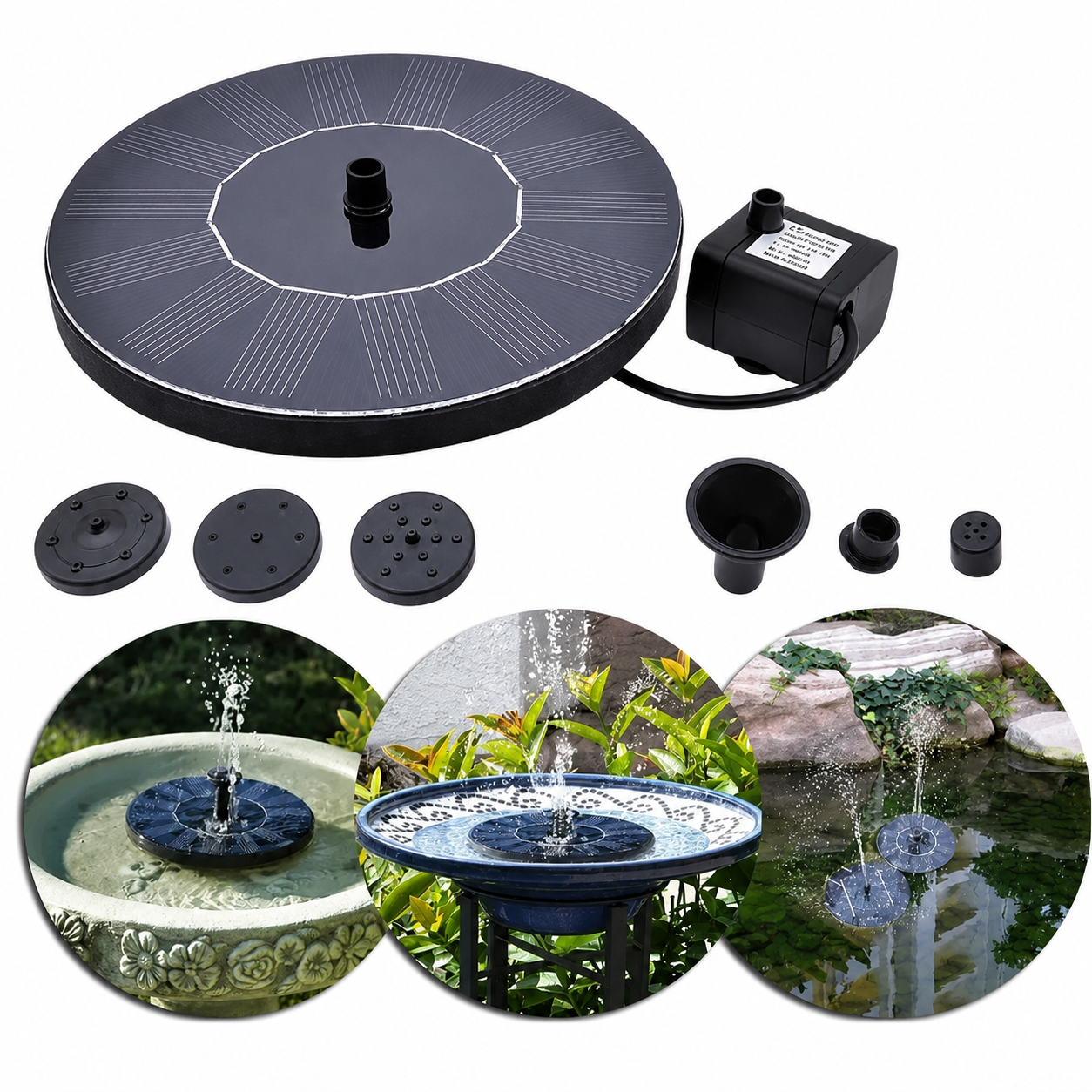 Fuente Solar Flotante PRO™ | Transforma tu jardín en un paraíso