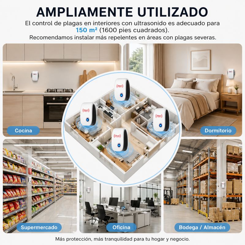 Repelente Ultrasónico PRO™ 2x1 | Hogar libre de plagas sin venenos