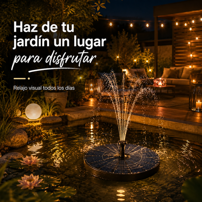 Fuente Solar Flotante PRO™ | Transforma tu jardín en un paraíso