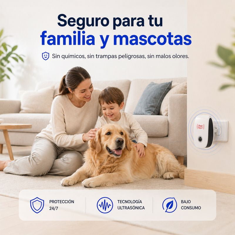 Repelente Ultrasónico PRO™ 2x1 | Hogar libre de plagas sin venenos