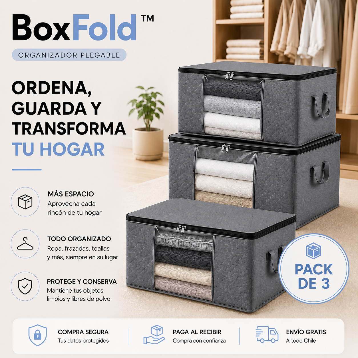 BoxFold™ | Haz que tu Casa se Vea Ordenada Otra Vez