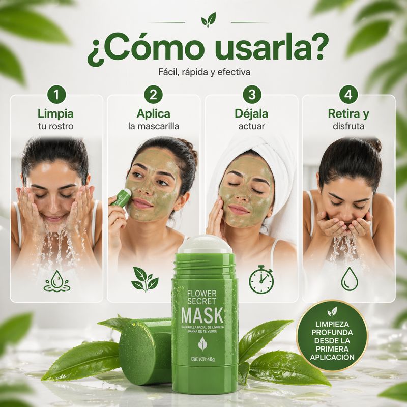 Mascarilla Té Verde en Barra™ | Elimina impurezas al instante