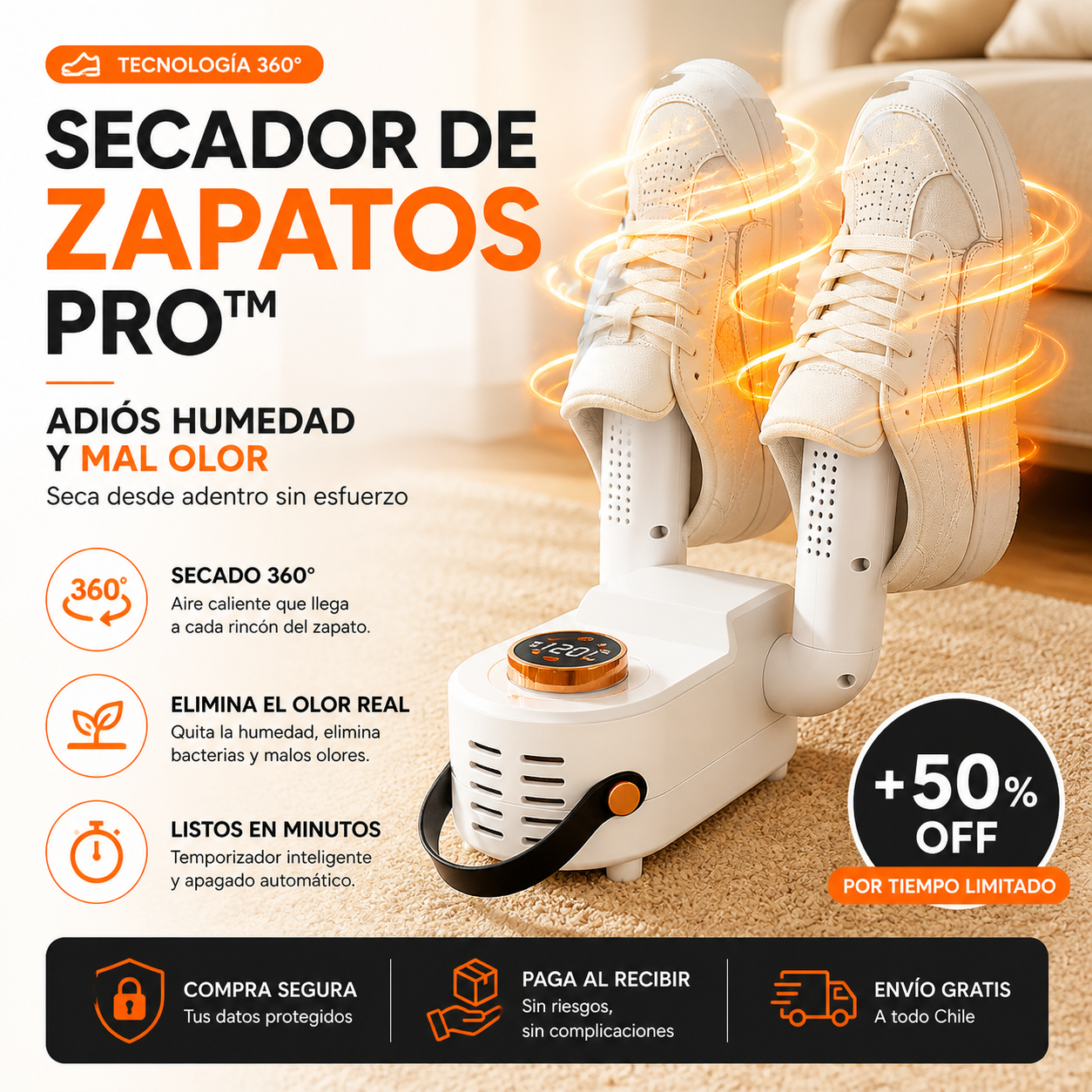 Secador de Zapatos PRO™ | Adiós humedad y mal olor