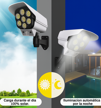 Foco Solar Tipo Cámara 360° | Seguridad Total