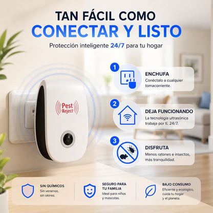 Repelente Ultrasónico PRO™ 2x1 | Hogar libre de plagas sin venenos