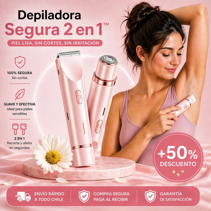 Depiladora Segura 2 en 1™  Sin Dolor ni Irritación