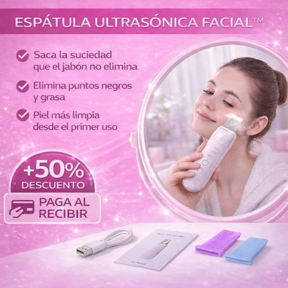 Espátula Ultrasónica Facial™ | Limpieza profunda