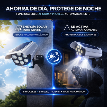 Foco Tipo Cámara Solar PRO™ – Ilumina y Protege Tu Hogar