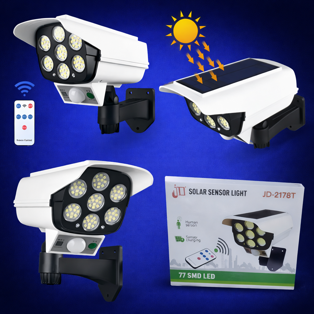 Foco Tipo Cámara Solar PRO™ – Ilumina y Protege Tu Hogar