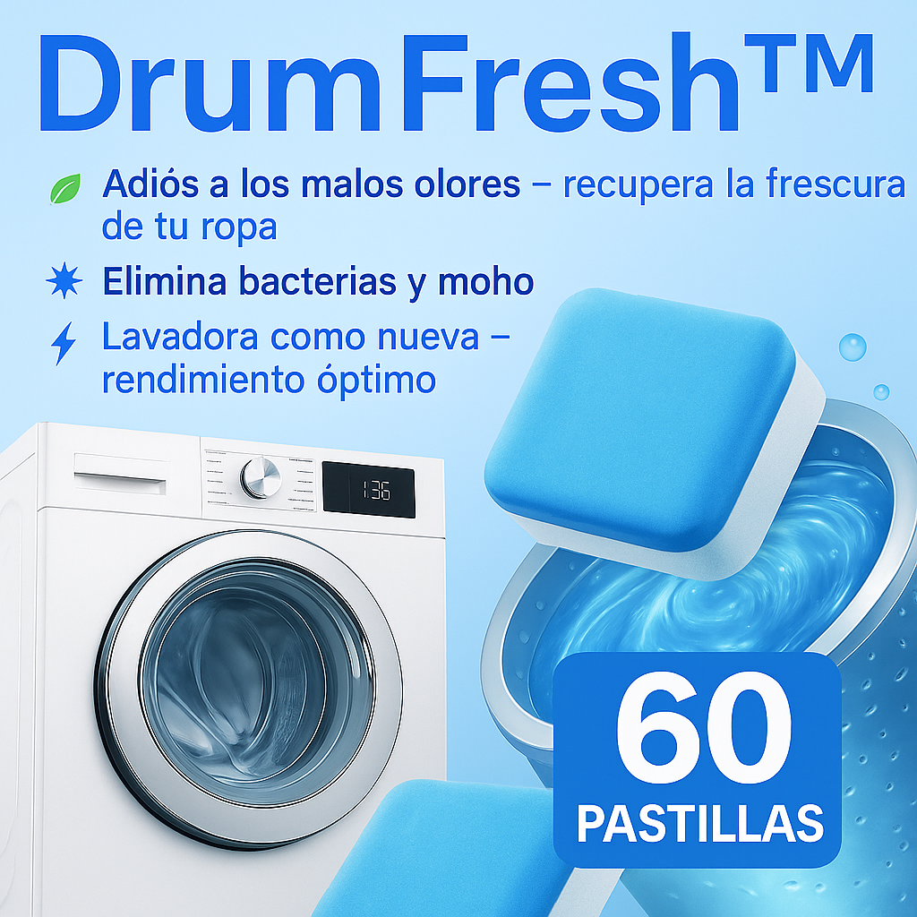 DrumFresh™ Limpieza Total — Pack 60 cápsulas