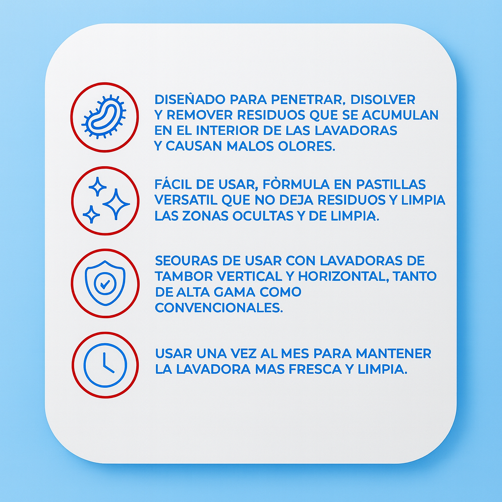 DrumFresh™ Limpieza Total — Pack 60 cápsulas