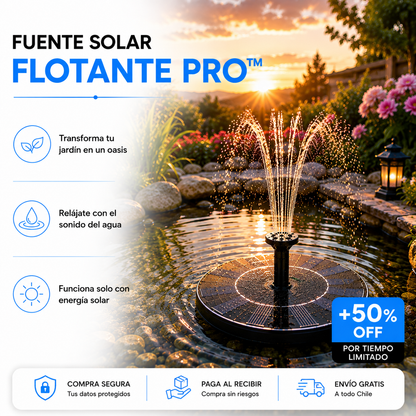 Fuente Solar Flotante PRO™ | Transforma tu jardín en un paraíso