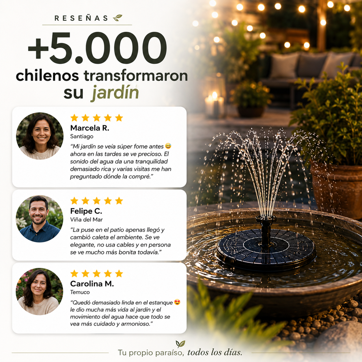 Fuente Solar Flotante PRO™ | Transforma tu jardín en un paraíso