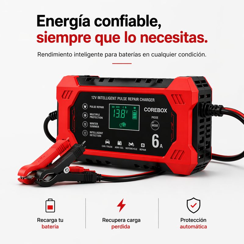 Cargador de Batería™ | Evita quedar botado