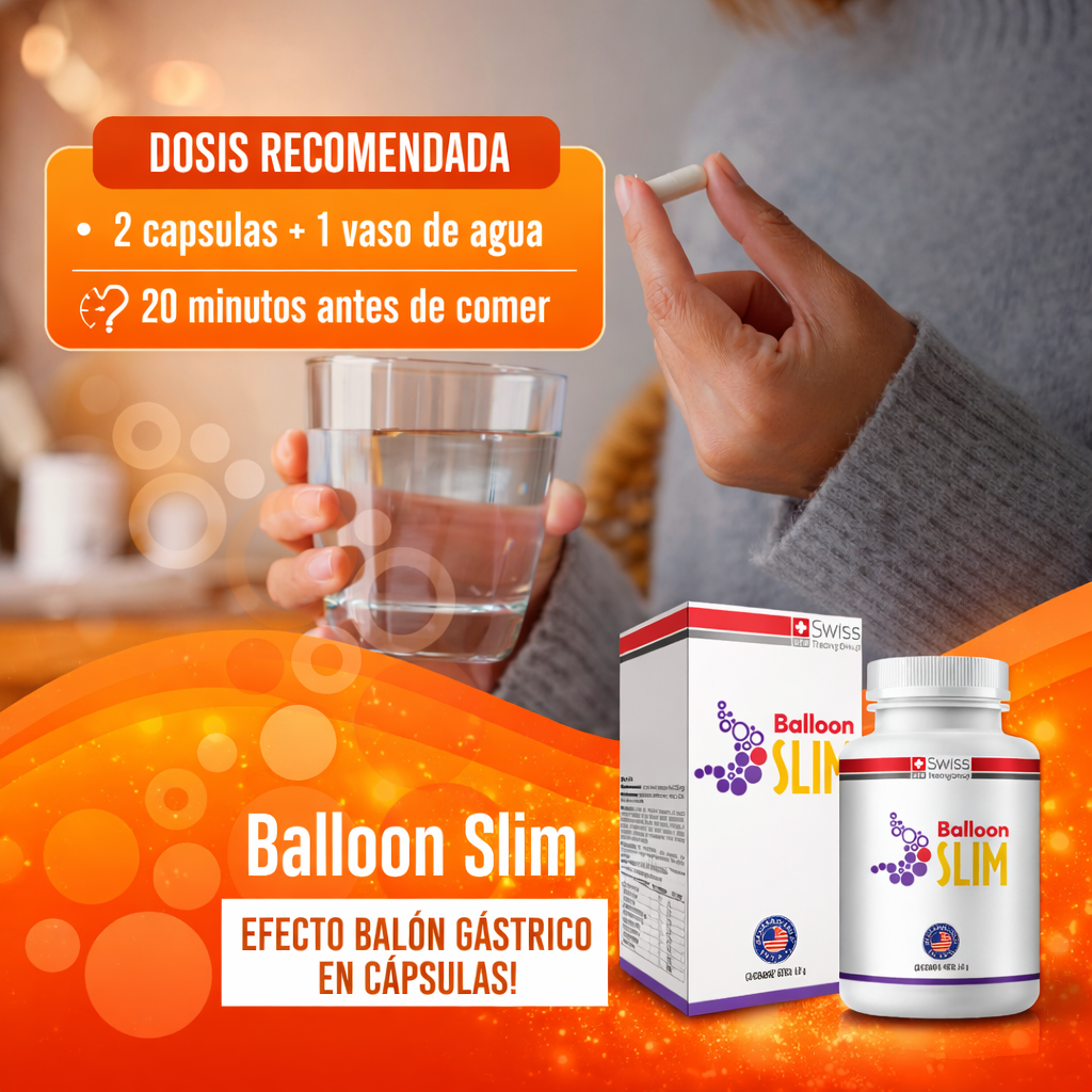 Balloon Slim™ 120 Cápsulas – Reduce el Hambre desde la Primera Semana