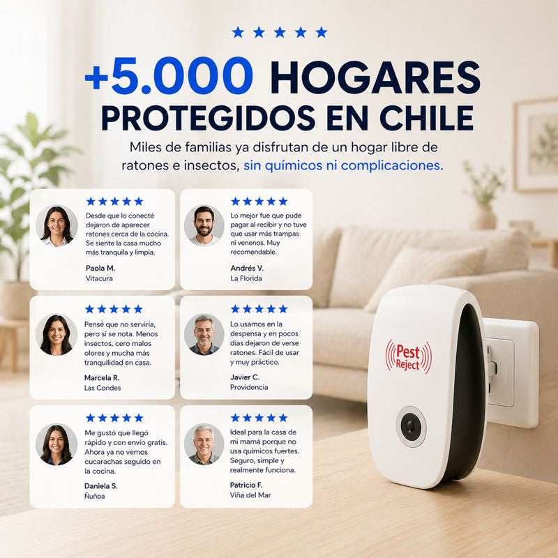 Repelente Ultrasónico PRO™ 2x1 | Hogar libre de plagas sin venenos