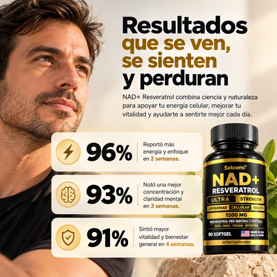 Resveratrol + NAD | 60 Cápsulas – Vitalidad y bienestar diario