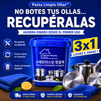 x3 Pasta Limpia Ollas™ | No gastes, recupéralas