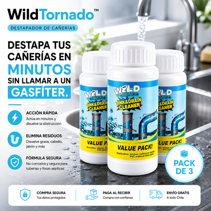 WildTornado™ | Destapa tus Cañerías Sin Gasfíter